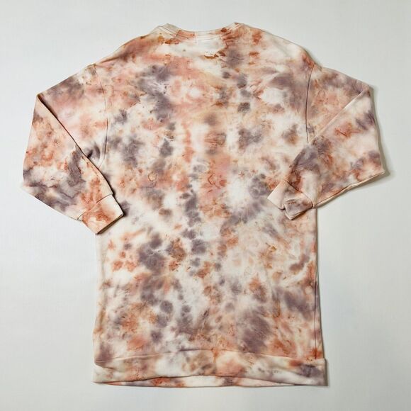 Lulus Mini Dress Womens XS Sweatshirt Tie Dye Pink Gray Relaxed Fit Hang Loose - Picture 6 of 11